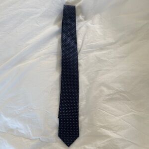 J. Crew Blue and White Polka Dot Slim Tie